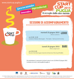 Start Cup Puglia 2015 - sessioni di accompagnamento